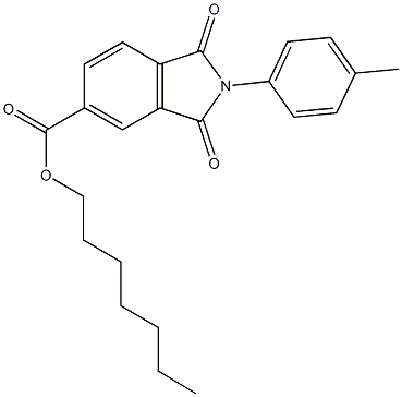 heptyl 2-(4-methylphenyl)-1,3-dioxoisoindoline-5-carboxylate 结构式