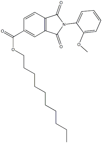 decyl 2-(2-methoxyphenyl)-1,3-dioxo-5-isoindolinecarboxylate Structure