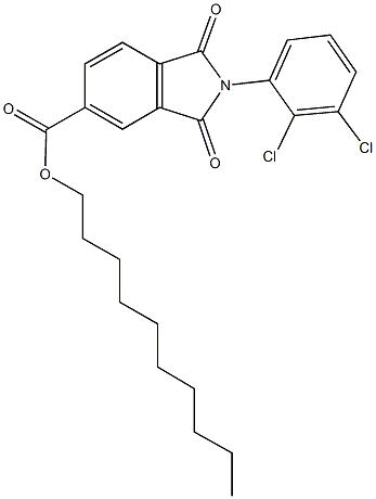 decyl 2-(2,3-dichlorophenyl)-1,3-dioxoisoindoline-5-carboxylate 结构式