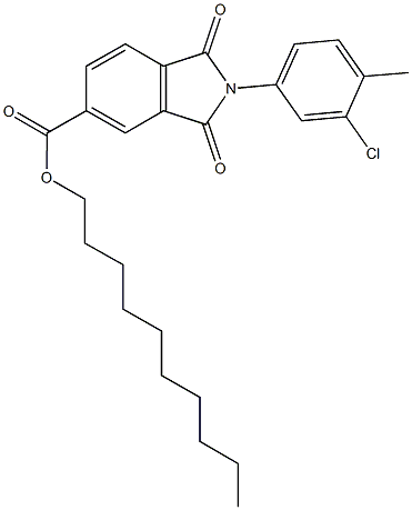 decyl 2-(3-chloro-4-methylphenyl)-1,3-dioxoisoindoline-5-carboxylate Structure