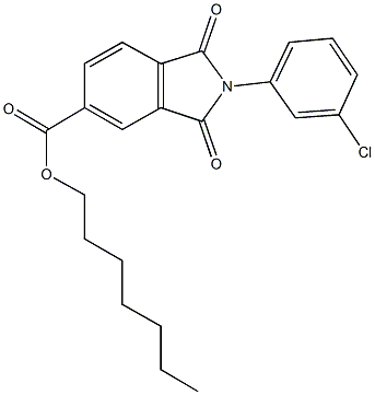 351994-57-5 heptyl 2-(3-chlorophenyl)-1,3-dioxo-5-isoindolinecarboxylate