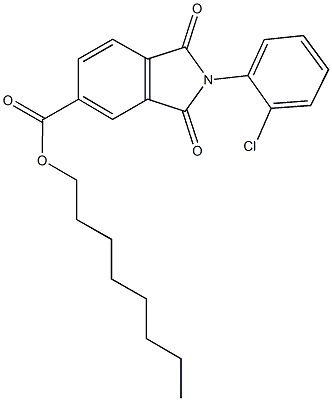 octyl 2-(2-chlorophenyl)-1,3-dioxoisoindoline-5-carboxylate Structure