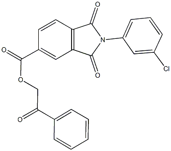 351995-68-1 2-oxo-2-phenylethyl 2-(3-chlorophenyl)-1,3-dioxoisoindoline-5-carboxylate