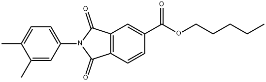 pentyl 2-(3,4-dimethylphenyl)-1,3-dioxoisoindoline-5-carboxylate Structure
