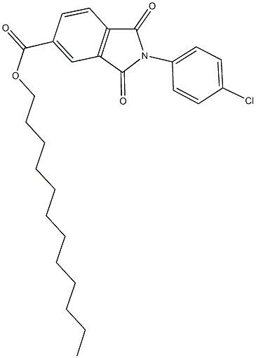 dodecyl 2-(4-chlorophenyl)-1,3-dioxo-5-isoindolinecarboxylate Structure