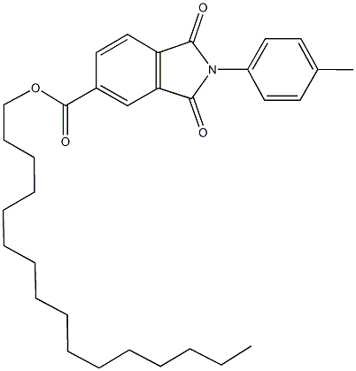 hexadecyl 2-(4-methylphenyl)-1,3-dioxoisoindoline-5-carboxylate,352005-09-5,结构式