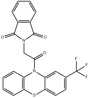 2-{2-oxo-2-[2-(trifluoromethyl)-10H-phenothiazin-10-yl]ethyl}-1H-isoindole-1,3(2H)-dione,352016-78-5,结构式