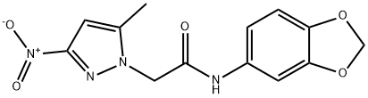 352024-57-8 N-(1,3-benzodioxol-5-yl)-2-{3-nitro-5-methyl-1H-pyrazol-1-yl}acetamide