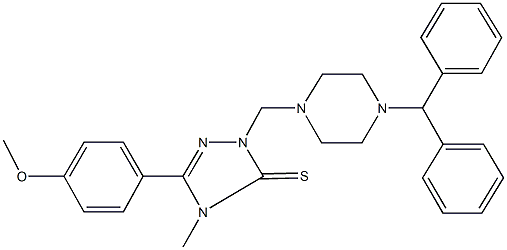 352208-39-0 2-[(4-benzhydryl-1-piperazinyl)methyl]-5-(4-methoxyphenyl)-4-methyl-2,4-dihydro-3H-1,2,4-triazole-3-thione