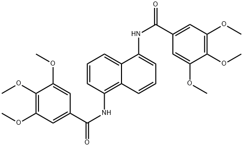 3,4,5-trimethoxy-N-{5-[(3,4,5-trimethoxybenzoyl)amino]-1-naphthyl}benzamide,352212-76-1,结构式