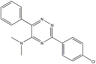 N-[3-(4-chlorophenyl)-6-phenyl-1,2,4-triazin-5-yl]-N,N-dimethylamine,352213-53-7,结构式