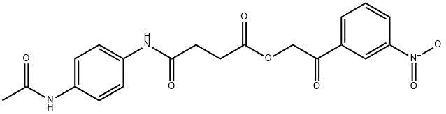 2-{3-nitrophenyl}-2-oxoethyl 4-[4-(acetylamino)anilino]-4-oxobutanoate,352218-81-6,结构式