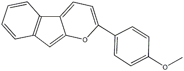 4-indeno[2,1-b]pyran-2-ylphenyl methyl ether Struktur