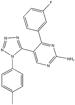 4-(3-fluorophenyl)-5-[1-(4-methylphenyl)-1H-tetraazol-5-yl]-2-pyrimidinamine|