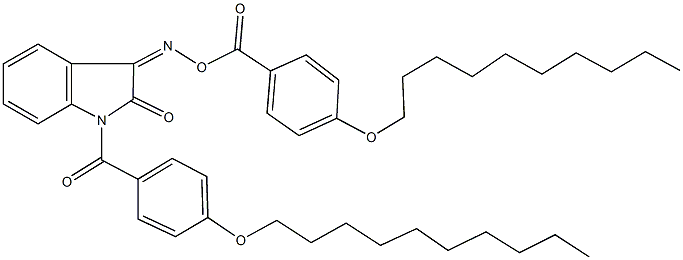 1-[4-(decyloxy)benzoyl]-1H-indole-2,3-dione 3-{O-[4-(decyloxy)benzoyl]oxime} Struktur