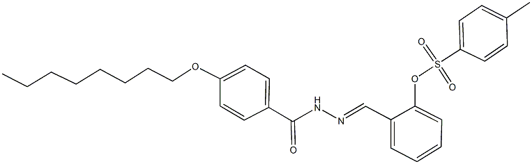 2-{2-[4-(octyloxy)benzoyl]carbohydrazonoyl}phenyl 4-methylbenzenesulfonate Structure