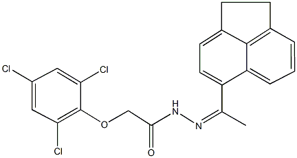 N'-[1-(1,2-dihydro-5-acenaphthylenyl)ethylidene]-2-(2,4,6-trichlorophenoxy)acetohydrazide Structure