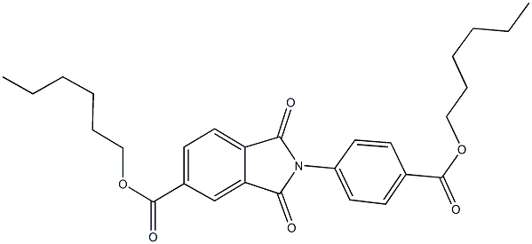 hexyl 2-{4-[(hexyloxy)carbonyl]phenyl}-1,3-dioxo-5-isoindolinecarboxylate,352337-07-6,结构式