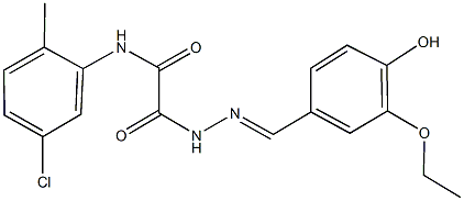 352337-82-7 N-(5-chloro-2-methylphenyl)-2-[2-(3-ethoxy-4-hydroxybenzylidene)hydrazino]-2-oxoacetamide