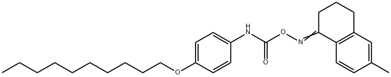 1-[({[4-(decyloxy)anilino]carbonyl}oxy)imino]-6-methyl-1,2,3,4-tetrahydronaphthalene Struktur