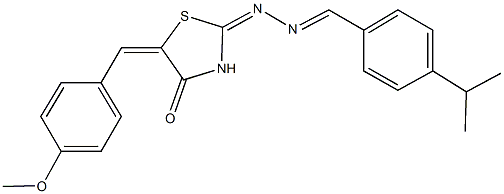 4-isopropylbenzaldehyde [5-(4-methoxybenzylidene)-4-oxo-1,3-thiazolidin-2-ylidene]hydrazone Structure