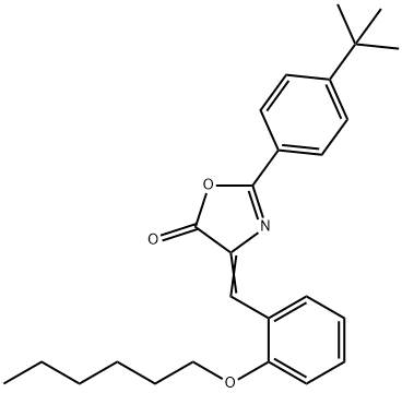 2-(4-tert-butylphenyl)-4-[2-(hexyloxy)benzylidene]-1,3-oxazol-5(4H)-one Structure