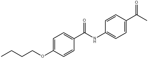 N-(4-acetylphenyl)-4-butoxybenzamide Struktur
