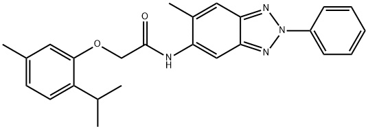 2-(2-isopropyl-5-methylphenoxy)-N-(6-methyl-2-phenyl-2H-1,2,3-benzotriazol-5-yl)acetamide Structure