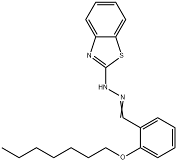 2-(heptyloxy)benzaldehyde 1,3-benzothiazol-2-ylhydrazone Structure
