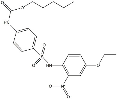pentyl 4-({4-ethoxy-2-nitroanilino}sulfonyl)phenylcarbamate Structure