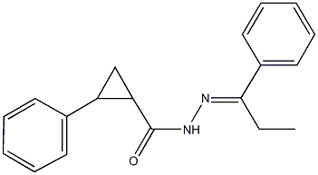 2-phenyl-N'-(1-phenylpropylidene)cyclopropanecarbohydrazide Structure