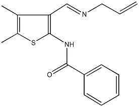 N-{3-[(allylimino)methyl]-4,5-dimethyl-2-thienyl}benzamide 化学構造式