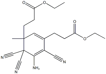 ethyl 3-[5-amino-4,4,6-tricyano-3-(3-ethoxy-3-oxopropyl)-3-methyl-1,5-cyclohexadien-1-yl]propanoate,352552-83-1,结构式