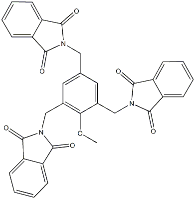 2-{3,5-bis[(1,3-dioxo-1,3-dihydro-2H-isoindol-2-yl)methyl]-2-methoxybenzyl}-1H-isoindole-1,3(2H)-dione Structure