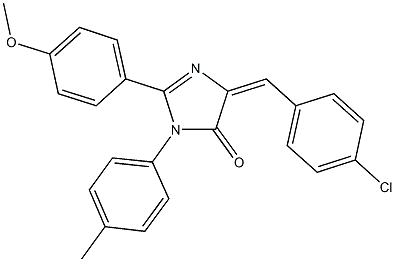 5-(4-chlorobenzylidene)-2-(4-methoxyphenyl)-3-(4-methylphenyl)-3,5-dihydro-4H-imidazol-4-one Struktur