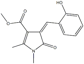 methyl 4-(2-hydroxybenzylidene)-1,2-dimethyl-5-oxo-4,5-dihydro-1H-pyrrole-3-carboxylate,352559-16-1,结构式