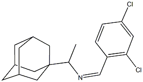 N-[1-(1-adamantyl)ethyl]-N-(2,4-dichlorobenzylidene)amine Struktur