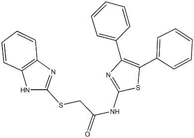 2-(1H-benzimidazol-2-ylsulfanyl)-N-(4,5-diphenyl-1,3-thiazol-2-yl)acetamide Structure