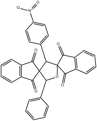 1,1'',3,3''(2,2''H)-dioxo-4'-(4-nitrophenyl)-2'-phenyldipsiro[1H-indene-2,3'-tetrahydrofuran-5',2''-(1''H)-indene] Struktur
