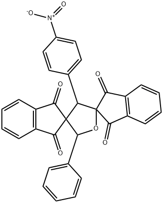 1,1'',3,3''(2,2''H)-dioxo-4'-(4-nitrophenyl)-2'-phenyldipsiro[1H-indene-2,3'-tetrahydrofuran-5',2''-(1''H)-indene] 化学構造式