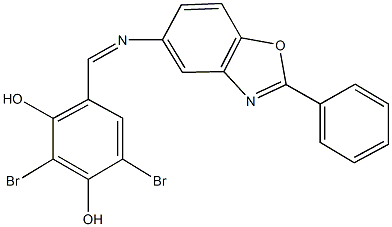 352638-83-6 2,4-dibromo-6-{[(2-phenyl-1,3-benzoxazol-5-yl)imino]methyl}-1,3-benzenediol