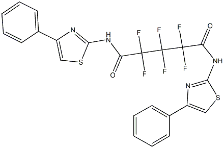2,2,3,3,4,4-hexafluoro-N~1~,N~5~-bis(4-phenyl-1,3-thiazol-2-yl)pentanediamide Struktur