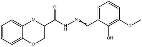 352639-34-0 N'-(2-hydroxy-3-methoxybenzylidene)-2,3-dihydro-1,4-benzodioxine-2-carbohydrazide