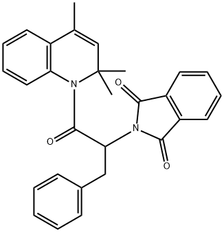 2-[1-benzyl-2-oxo-2-(2,2,4-trimethyl-1(2H)-quinolinyl)ethyl]-1H-isoindole-1,3(2H)-dione Structure