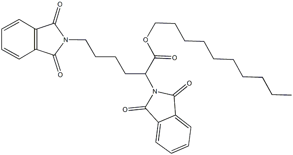 decyl 2,6-bis(1,3-dioxo-1,3-dihydro-2H-isoindol-2-yl)hexanoate Structure