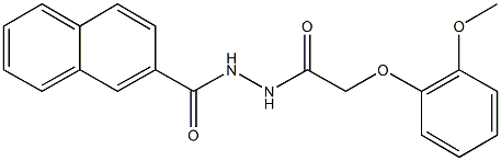 N'-[2-(2-methoxyphenoxy)acetyl]-2-naphthohydrazide Struktur