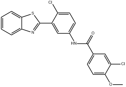 352651-77-5 N-[3-(1,3-benzothiazol-2-yl)-4-chlorophenyl]-3-chloro-4-methoxybenzamide