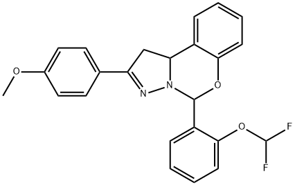 352661-12-2 5-[2-(difluoromethoxy)phenyl]-2-(4-methoxyphenyl)-1,10b-dihydropyrazolo[1,5-c][1,3]benzoxazine