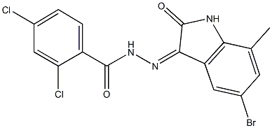 N'-(5-bromo-7-methyl-2-oxo-1,2-dihydro-3H-indol-3-ylidene)-2,4-dichlorobenzohydrazide|