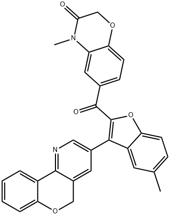 352667-45-9 6-{[3-(5H-chromeno[4,3-b]pyridin-3-yl)-5-methyl-1-benzofuran-2-yl]carbonyl}-4-methyl-2H-1,4-benzoxazin-3(4H)-one